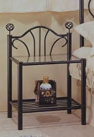 Amazon Com Black Metal And Glass Nightstand Furniture Decor Glass Nightstand Metal Nightstand Iron Bedside Table