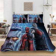 Cloverdress 3d Deadpool Duvet Cover Set For Kids Bed Set Wade Winston Wilson Movie Theme Bedding For Boys 3piece In 2020 Duvet Cover Sets Kids Bedding Sets Theme Beds