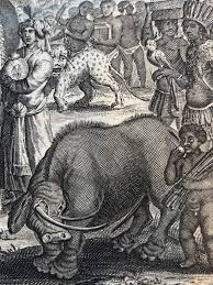 Frontispice! So another look at the book by traveller and diplomat Johan Nieuhof (1618-1672). Just look at this mesmerizing frontispice. There is just so much going on here. So the book is