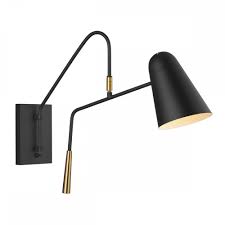 This 2 pack swing arm wall lamp combines the characteristics of traditional and modern style design by lnc. Swivel Arm Black Wall Task Or Reading Light In Mid Century Design