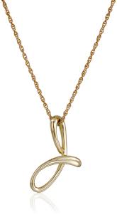 Basically, cursive letters are written joined together in a flowing manner. 14k Gold Over Sterling Silver J Cursive Initial Pendant Necklace 18 Buy Online In Dominica At Dominica Desertcart Com Productid 19051857