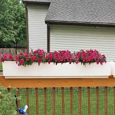Transform your porch, patio, backyard, or mail box by adding a floral touch with the emsco group bloomers post planter! 5 Foot Long 60 Modern Deck Balcony Rail Top Outdoor Pvc Planter