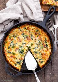 spinach bacon cheese quiche with