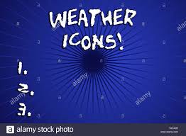 Word Writing Text Weather Icons Business Photo Showcasing