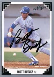 This is a 1994 topps stadium club card of los angeles dodgers outfielder brett butler. Brett Butler Baseball Stats By Baseball Almanac