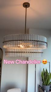Pls ignore my voice lol but i am in love with our new chandelier 😍😍😍 its  from @potterybarn #chandelier