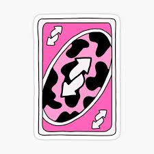 Uno cards, twin birthday, social icons, thing 1, aesthetic collage, transparent. Pink Moo Uno Reverse Card Sticker By Cool Creations Preppy Stickers Sticker Art Print Stickers