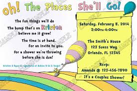 A letter to the persons who will have a special role in an event a details include the details of the setting in your invitation. Novel Concept Designs Dr Seuss Oh The Places You Ll Go Baby Shower Invitation