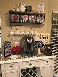 And if you want to see more, check out other decorating ideas! Coffee Bar Decor Coffee Bar Kitchen Home Bar Decor Ideas Barinhome Barideas Homebar Kitchenbarideas C Coffee Bar Home Coffee Bars In Kitchen Coffee Kitchen
