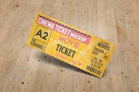 Cinema Ticket Mockup Cinema Ticket Cinema Mockup