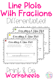 Line Plots With Fractions Worksheets For 4th And 5th Grade Students Line Plot Worksheets Fractions Worksheets Fractions