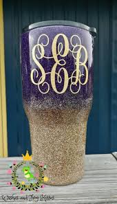 Lsu Inspired Glitter Tumbler Etsy
