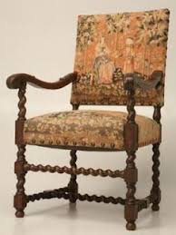 Antique Oak Throne Chair English Style Circa 1790 Hand Carved Barley Twist Needlepoint I Use It To Describe Barley Twist Furniture Throne Chair Furniture