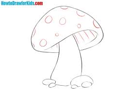 How To Draw A Mushroom For Kids Kids, learn how to draw the mushroom by following the steps below. how to draw a mushroom for kids