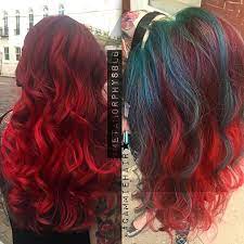 Red And Teal Hair With Undercut Hair Colors Ideas Blue Mermaid Hair Turquoise Hair Hair Styles