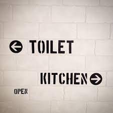 ステンシル風 黒or白 トイレ キッチンのウォールステッカー 貼ってはがせる by lazy hol c れいじーほりっく 家具 生活雑貨 インテリア雑貨 ウォールステッカー 壁紙 汚れ 白 トイレ