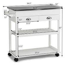 Jul 22, 2021 · this stylish kitchen cart can double as an this stylish kitchen cart can double as an island and is perfect for adding storage space while organizing your kitchen. Rolling Kitchen Island Trolley Cart Stainless Steel Flip Tabletop Overstock 16745928