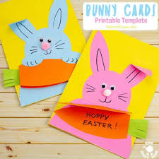 Cover with orange crepe paper. Diy Carrot Nibbling Easter Bunny Card Adorable Easter Card Idea Mindy