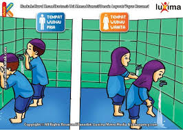 Alif Berwudhu Sebelum Shalat Membaca Buku Buku Anak Spanduk