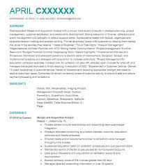 Merger And Acquisition Resume Example Projects And Presentations Paterson New Jersey