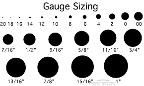 Accurate Ear Gauge Size Chart Professional Piercing Kits