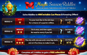 By clicking on the button you will go to the section where. Miniclip Games On Twitter Today We Are Introducing Riddles In 8ballpool Solve Three Riddles Every Week Complete Each Step And Get Cue Pieces For The Invisible Cue The Hardest Cue To