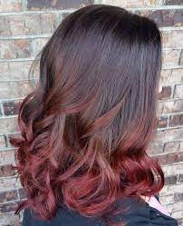 Red human hair wigs burgundy lace front wigs human hair ombre burgundy wig for black women t part with baby hair ombre red human hair wig high density grade 10a preplucked bleached knots 18 inch. 40 Vivid Ideas For Black Ombre Hair Cheveux Tendances Coiffures Coiffure