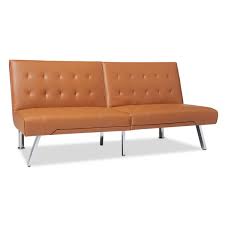 Shop for full futons in futons. Abbyson Jackson Camel Leather Foldable Futon Sofa Bed Overstock 9829807