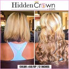 Hidden Crown Hair Extensions Blend So Wonderfully Colors Like These Even Add Instant Hair Extensions For Short Hair Headband Hair Extensions Crown Hairstyles