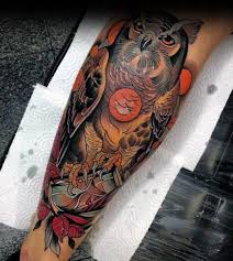 40 Neo Traditional Owl Tattoo Ideas For Men Bird Designs Traditional Owl Tattoos Neo Traditional Neo Tattoo