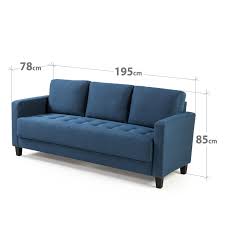 Casually modern sofas for welcoming spaces. Zinus Sunny Modern Sofa Couch 3 Seater Blue Weave Bunnings Australia