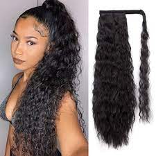 Straight, body wavy, deep wavy, curly, kinky curly, kinky straight. Buy Wavy Kinky Curly Clip In Ponytail Hair Extensions Synthetic Natural Wig 24 Inch At Affordable Prices Free Shipping Real Reviews With Photos Joom