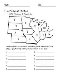 Definite Midwest States And Capitals Printable States And Capitals Quiz Midwest States States And Capitals United States Regions Map Midwest Region Activities