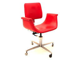 Jens risom mid century walnut rolling office desk chair. Mid Century Modern Red Vintage Swivel Desk Chair Office Chair Italy 1950 For Sale At 1stdibs