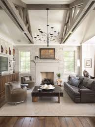 Living Room Dark Hardwood Floors Leather Sofa Design Pictures Remodel Decor And Ide Rustic Living Room Design Family Room Design Traditional Family Rooms
