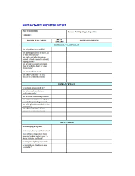 Daily site walk safety inspection report. 12 Safety Inspection Report Examples In Pdf Ms Word Google Docs Pages Examples