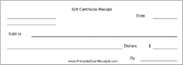 Create beautiful gift certificates with these simple, free templates, available as a pdf. Gift Certificate Receipt Template