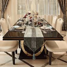 A contemporary dining room set is the perfect way to make meals feel less mundane. Modern Luxury Golden And Black Color Dining Table Furniture Dining Room Sets Aliexpress