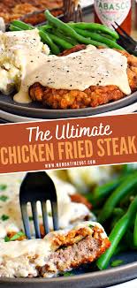 Mix the eggs with the cayenne in a bowl. The Ultimate Chicken Fried Steak Recipe With Gravy Chicken Fried Steak Recipe Fried Steak Recipes Steak Dinner