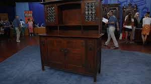 I would normally be waxing lyrical about this, because i love me a bit of a&c but after putting six new pieces of furniture in the shop tonight i'm running out of words…. English Arts Crafts Sideboard Attributed To Leonard Wyburg Ca 1905 Antiques Roadshow Pbs