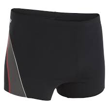 Calzoncillos boxer gris de hugo boss: Traje De Bano De Natacion Hombre Boxer 500 Fit Negro Gris