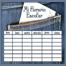 10 modelos de horario escolar para imprimir 2024 elyex
