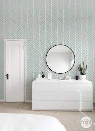 Good bones home vs the wallpaper round 1. Mint Green Peel And Stick Wallpaper Geometric Lines Wall Green Wallpaper Bedroom Wallpaper Bedroom Small Guest Toilet Ideas