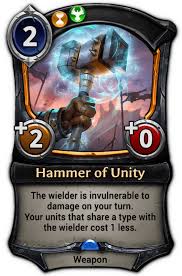 Then look at making a card game. Hammer Of Unity Eternal Card Game Wiki Fandom