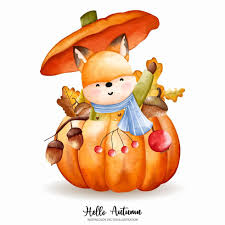 Cute Fall Animals Vector Art, Icons ...