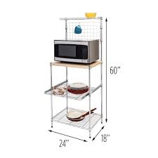 5 out of 5 stars. Honey Can Do Baker S Rack With Storage And Wood Cutting Board Chrome Walmart Com Walmart Com
