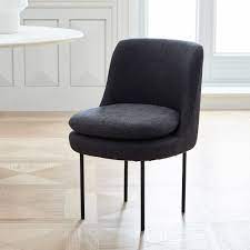 Outdoor dining chairs + benches. Modern Curved Upholstered Dining Chair