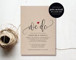 We Do Wedding Invitation Template Rustic Kraft Invitation Etsy In 2020 Wedding Invitation Templates Rustic Etsy Wedding Invitations Trendy Wedding Invitations
