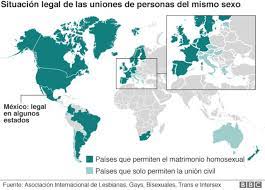 Matrimonio igualitario en el mundo. El Mapa Que Muestra Los 23 Paises Que Han Legalizado El Matrimonio Gay En El Mundo Bbc News Mundo