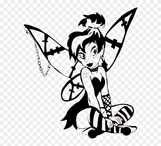 If you want tinkerbell picture for coloring yourself then. Drawing Tinkerbell Punk Banner Gothic Tinkerbell Coloring Pages Clipart 587262 Pinclipart
